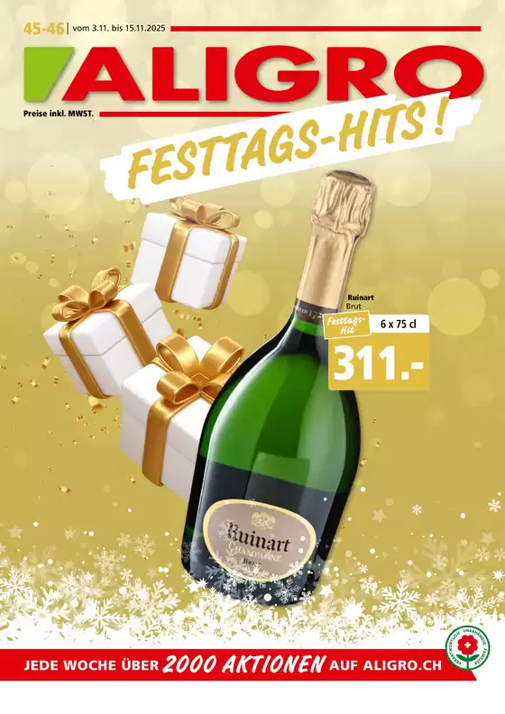 Aligro Katalog in Rapperswil | Ängbot für Schnäppchenjäger | 2025-11-03T00:00:00.000Z - 2025-11-15T00:00:00.000Z