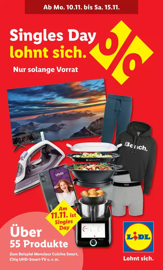 Lidl Katalog in Hinwil | Singles Day lohnt sich. - DE | 2025-11-10T00:00:00.000Z - 2025-11-15T00:00:00.000Z