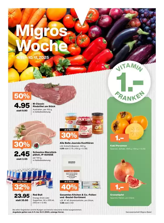 Migros Katalog in Spreitenbach | Tolles Ängbot für alli Chunde | 2025-11-04T00:00:00.000Z - 2025-11-10T00:00:00.000Z
