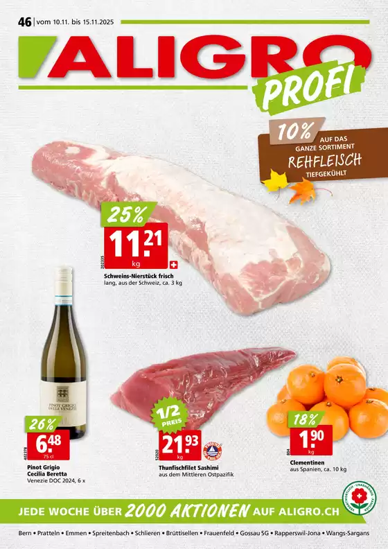 Aligro Katalog in Verbania | Üsi beste Deals für Sie | 2025-11-10T00:00:00.000Z - 2025-11-15T00:00:00.000Z