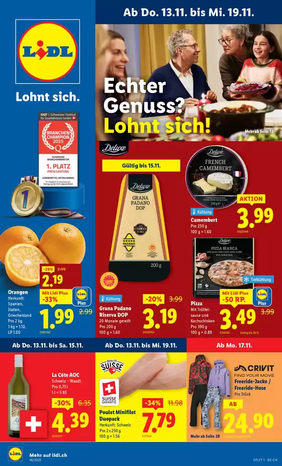 Lidl Katalog in Chur | Tolles Ängbot für Schnäppchenjäger | 2025-11-13T00:00:00.000Z - 2025-11-19T00:00:00.000Z