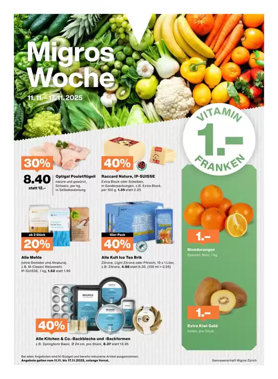 Migros Katalog in Zürich | Exklusivi Deals für üsi Chunde | 2025-11-11T00:00:00.000Z - 2025-11-17T00:00:00.000Z