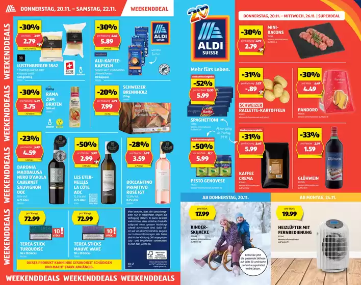 Aldi Katalog in Zürich | Top-Deals und Rabatt | 2025-11-20T00:00:00.000Z - 2025-11-26T00:00:00.000Z