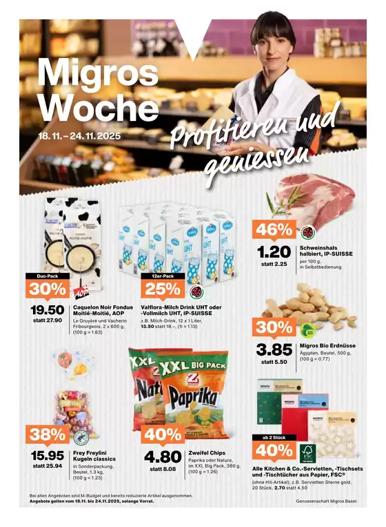 Migros Katalog in Martigny | Üsi beste Deals für Sie | 2025-11-18T00:00:00.000Z - 2025-11-24T00:00:00.000Z