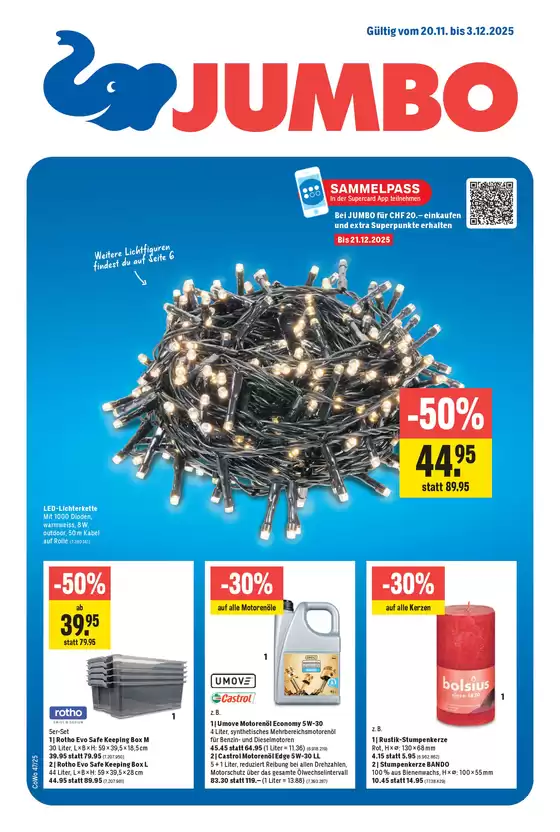 Jumbo Katalog in St. Gallen | Jumbo reklamblad | 2025-11-20T00:00:00.000Z - 2025-12-03T00:00:00.000Z