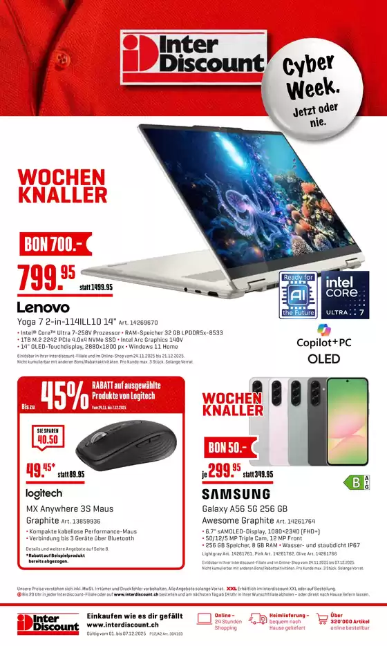 Interdiscount Katalog in Frauenfeld | Prospekt - DE | 2025-12-01T00:00:00.000Z - 2025-12-07T00:00:00.000Z