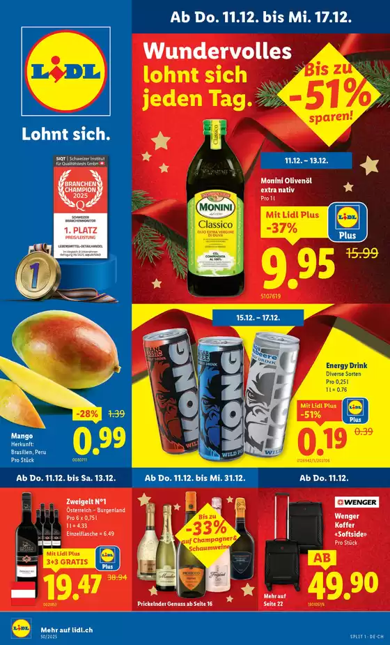 Lidl Katalog in Zürich | 11.12. - 17.12. | 2025-12-11T00:00:00.000Z - 2025-12-17T00:00:00.000Z