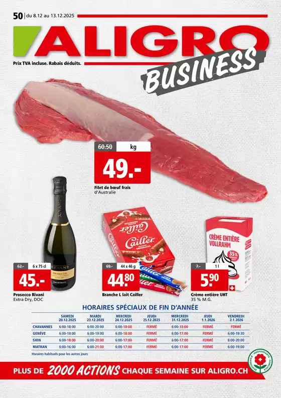 Aligro Katalog in Bern | Actions BUSINESS #50 | 2025-12-08T00:00:00.000Z - 2025-12-13T00:00:00.000Z