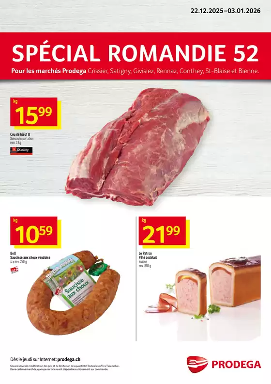 Prodega Katalog in Sierre | Kw52 agh special romandie f v1 | 2025-12-22T00:00:00.000Z - 2026-01-03T00:00:00.000Z