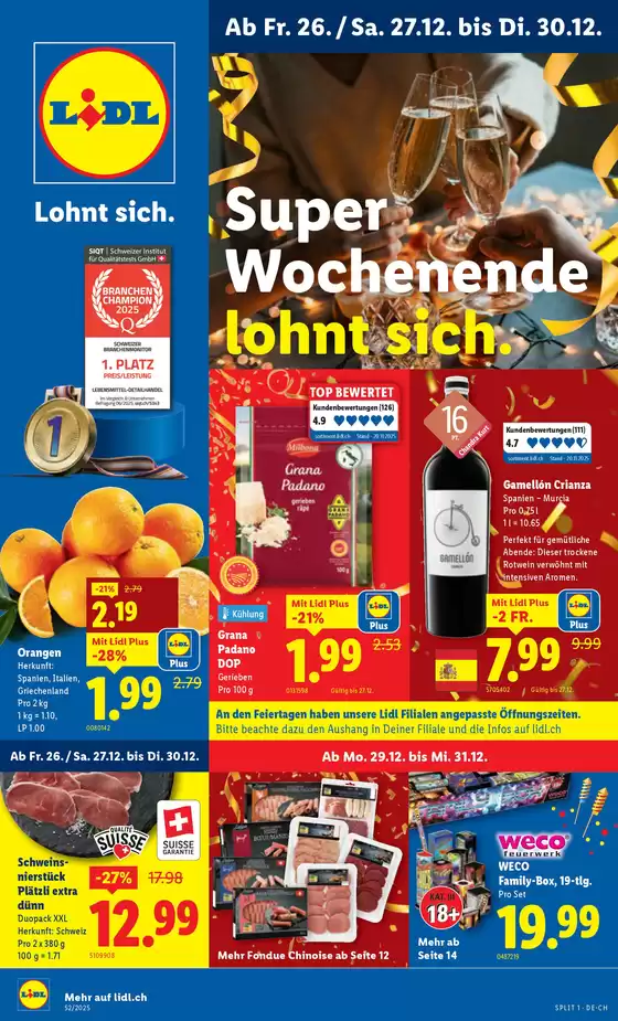 Lidl Katalog in Ebikon | 26./27.12. - 30.12. | 2025-12-26T00:00:00.000Z - 2025-12-30T00:00:00.000Z