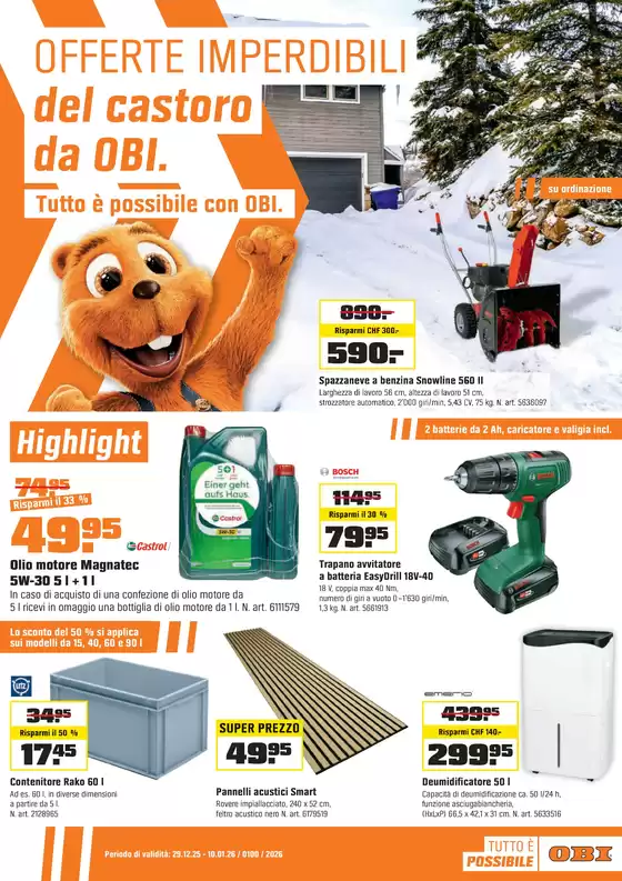 OBI Katalog in Winterthur | Tutto è possibile con OBI. | 2025-12-27T00:00:00.000Z - 2026-01-10T00:00:00.000Z