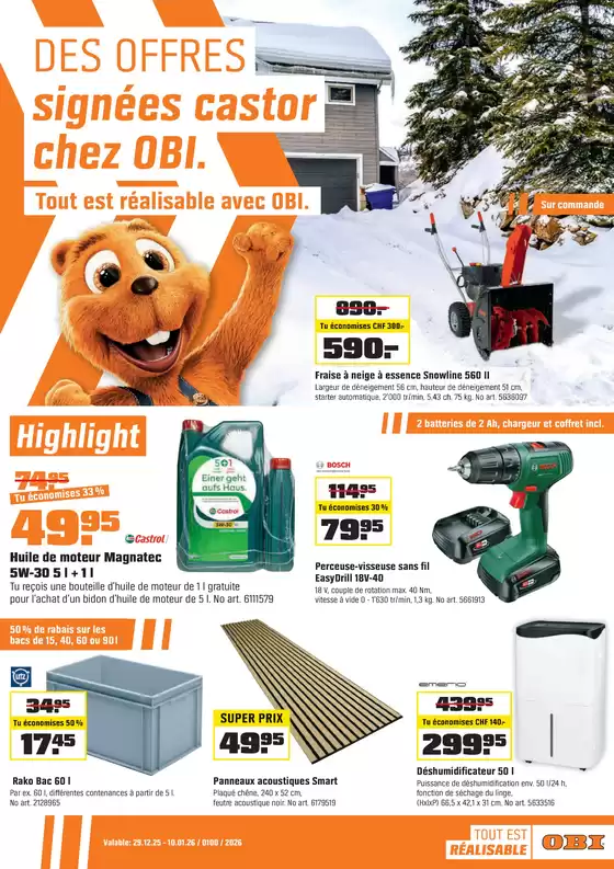 OBI Katalog in Winterthur | Tout est réalisable avec OBI. | 2025-12-27T00:00:00.000Z - 2026-01-10T00:00:00.000Z