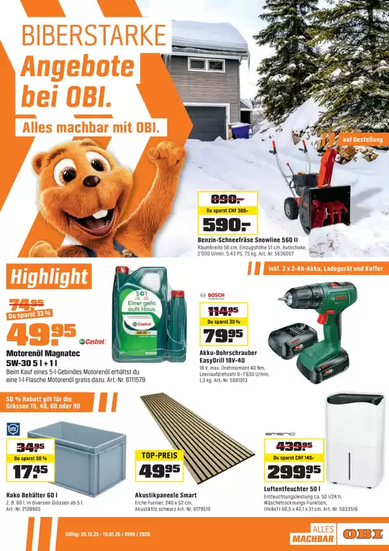 OBI Katalog in Winterthur | Alles machbar mit OBI. | 2025-12-27T00:00:00.000Z - 2026-01-10T00:00:00.000Z