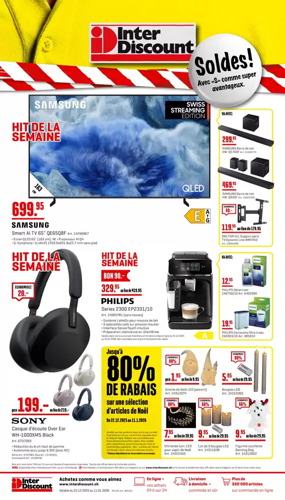 Interdiscount Katalog in Brig-Glis | Prospectus - FR | 2025-12-22T00:00:00.000Z - 2026-01-11T00:00:00.000Z