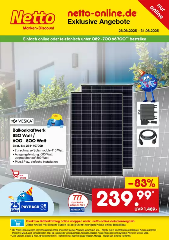 Online-Sonderangebote Solar