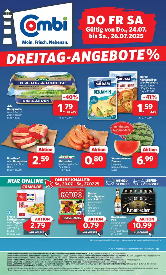 DREITAG-ANGEBOTE