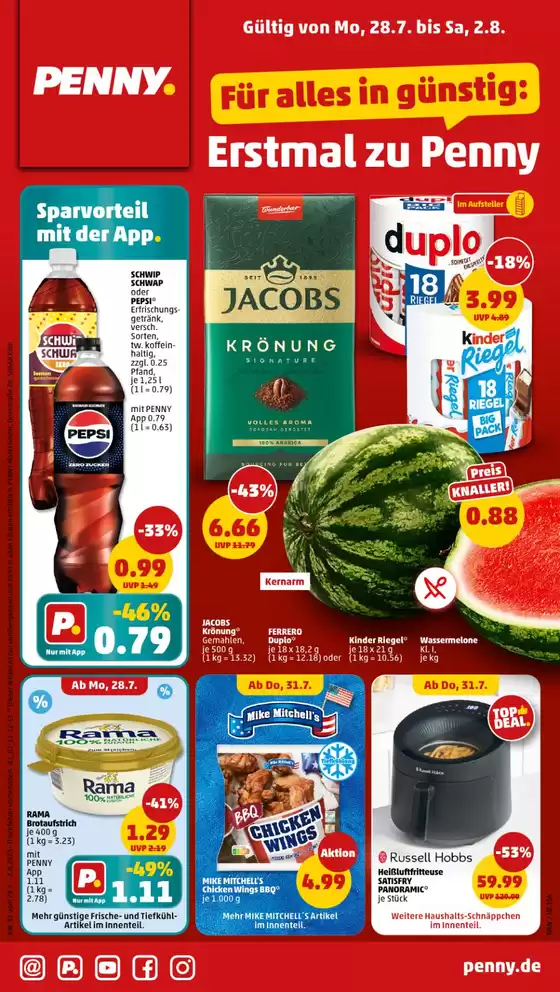 Penny Katalog in Braunschweig | Top-Deals und Rabatte | 2025-07-28T00:00:00.000Z - 2025-08-02T00:00:00.000Z