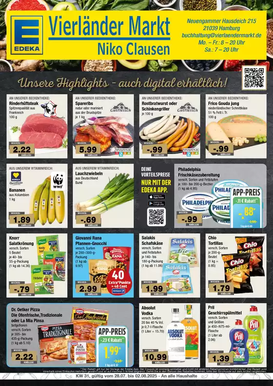 EDEKA Katalog in Hamburg | Exklusive Deals für unsere Kunden | 2025-07-27T00:00:00.000Z - 2025-08-02T00:00:00.000Z