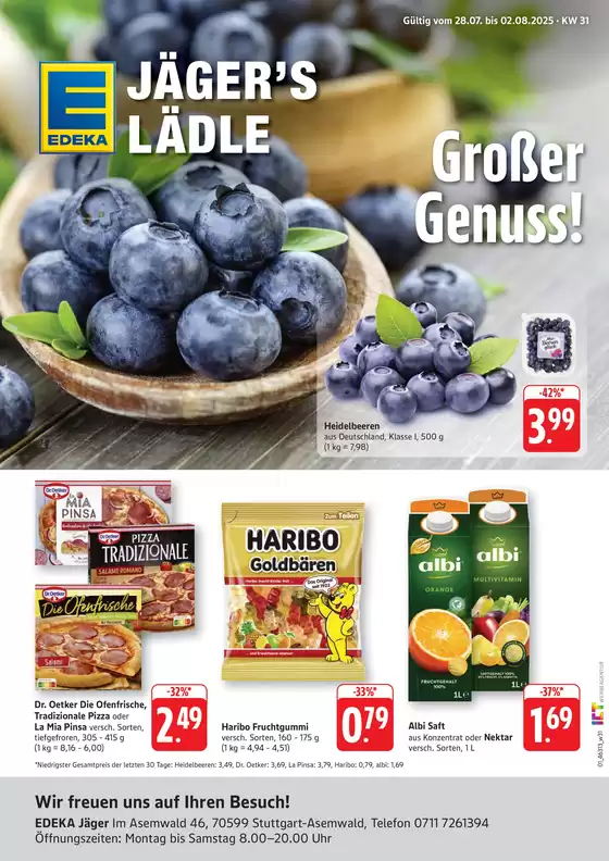 EDEKA Katalog in Tübingen | Top-Deals und Rabatte | 2025-07-27T00:00:00.000Z - 2025-08-02T00:00:00.000Z