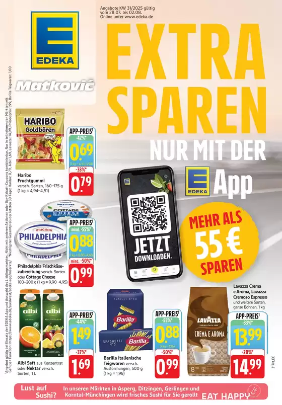 EDEKA Katalog in Stuttgart | Top-Angebote für Sparfüchse | 2025-07-27T00:00:00.000Z - 2025-08-02T00:00:00.000Z