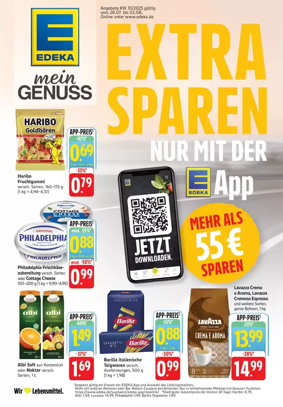 EDEKA Katalog in Tübingen | Exklusive Deals und Schnäppchen | 2025-07-27T00:00:00.000Z - 2025-08-02T00:00:00.000Z