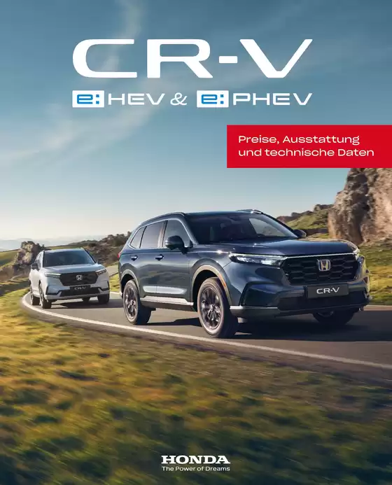 Honda Katalog in Neustrelitz | Honda CR-V PREISE, AUSSTATTUNG, TECHNISCHE DATEN | 2025-07-30T00:00:00.000Z - 2026-07-30T00:00:00.000Z