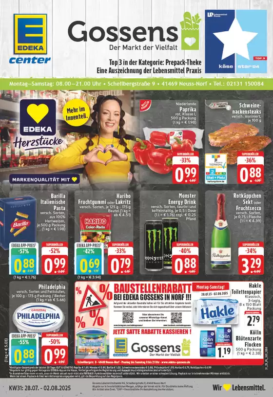 EDEKA Katalog in Korschenbroich | Top-Deals und Rabatte | 2025-07-27T00:00:00.000Z - 2025-08-02T00:00:00.000Z