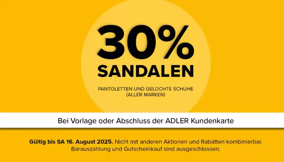 30% Sandalen