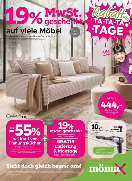 19% MwSt. geschenkt auf fast Ihren gesamten Einkauf