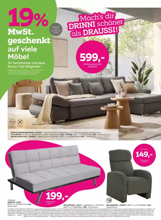 19% MwSt. geschenkt auf fast Ihren gesamten Einkauf