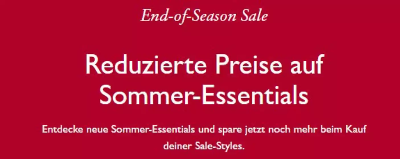 Reduzierte Preise Auf Sommer Essentials