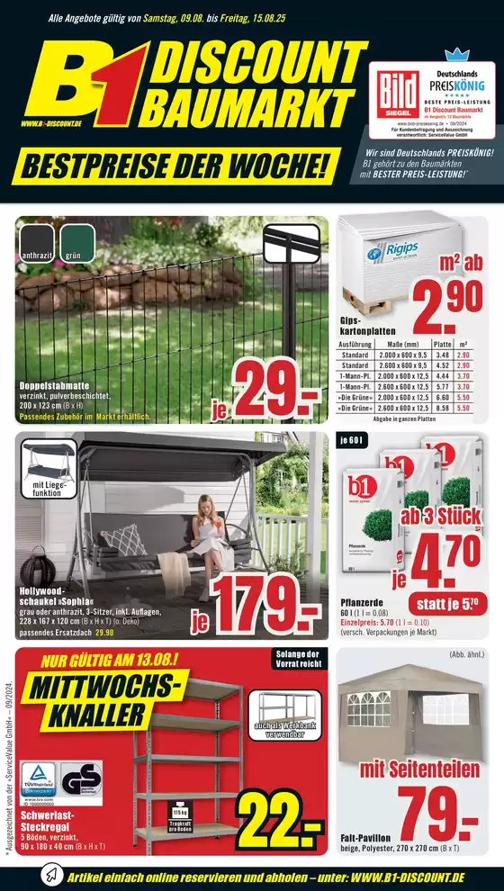 B1 Discount Baumarkt flugblatt