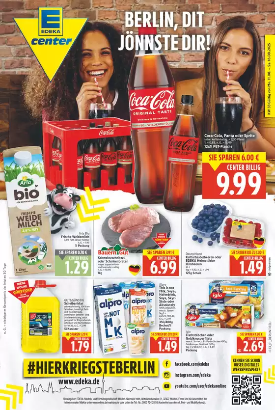 EDEKA Katalog in Berlin | Top-Angebote für alle Schnäppchenjäger | 2025-08-10T00:00:00.000Z - 2025-08-16T00:00:00.000Z