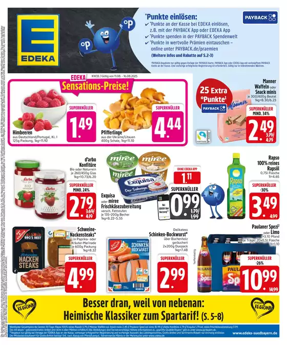 EDEKA Katalog in München | Attraktive Sonderangebote für alle | 2025-08-10T00:00:00.000Z - 2025-08-16T00:00:00.000Z