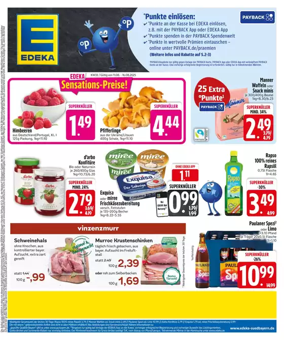 EDEKA Katalog in München | Aktuelle Sonderaktionen | 2025-08-10T00:00:00.000Z - 2025-08-16T00:00:00.000Z