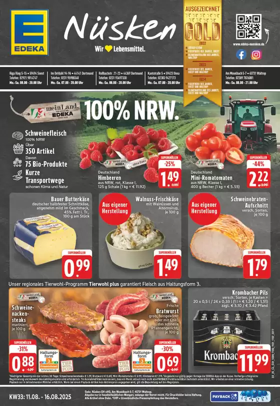 EDEKA Katalog in Unna | Unsere besten Deals für Sie | 2025-08-10T00:00:00.000Z - 2025-08-16T00:00:00.000Z