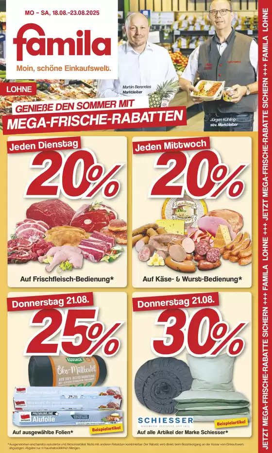 famila Nordwest Katalog | Exklusive Deals und Schnäppchen | 2025-08-17T00:00:00.000Z - 2025-08-23T00:00:00.000Z