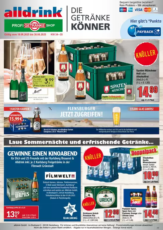 alldrink Katalog in Wiesbaden | Top-Angebote für alle Schnäppchenjäger | 2025-08-17T00:00:00.000Z - 2025-08-30T00:00:00.000Z
