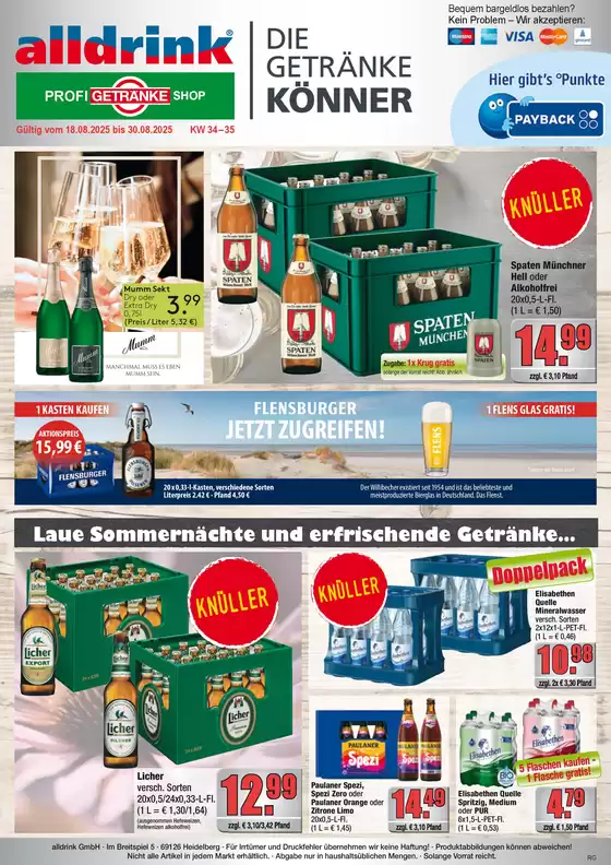 alldrink Katalog in Wiesbaden | Unsere besten Angebote für Sie | 2025-08-17T00:00:00.000Z - 2025-08-30T00:00:00.000Z