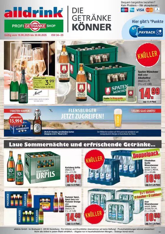 alldrink Katalog in Wiesbaden | Angebote für Schnäppchenjäger | 2025-08-17T00:00:00.000Z - 2025-08-30T00:00:00.000Z