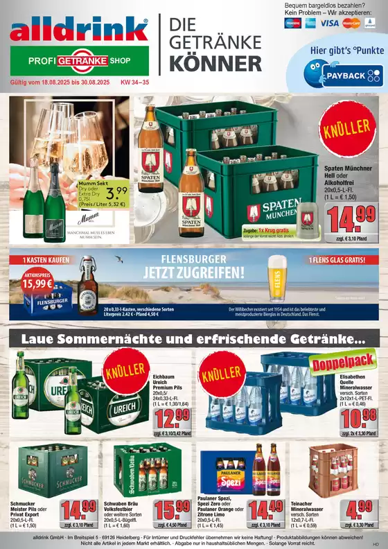 alldrink Katalog in Wiesbaden | Neue Angebote zum Entdecken | 2025-08-17T00:00:00.000Z - 2025-08-30T00:00:00.000Z