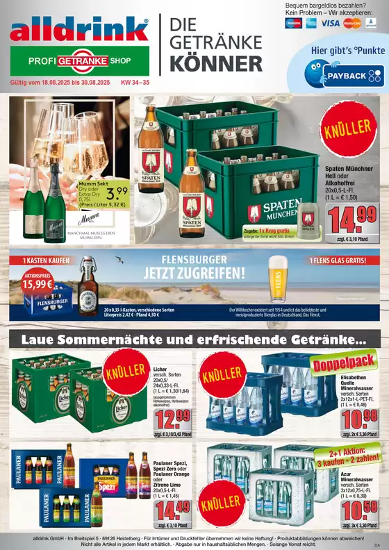 alldrink Katalog in Wiesbaden | Jetzt sparen mit unseren Deals | 2025-08-17T00:00:00.000Z - 2025-08-30T00:00:00.000Z