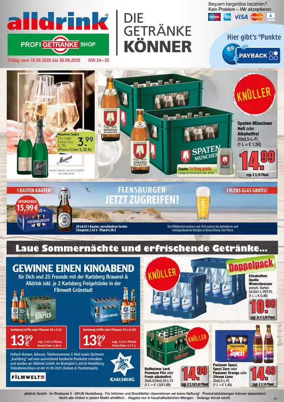 alldrink Katalog in Wiesbaden | Exklusive Schnäppchen | 2025-08-17T00:00:00.000Z - 2025-08-30T00:00:00.000Z