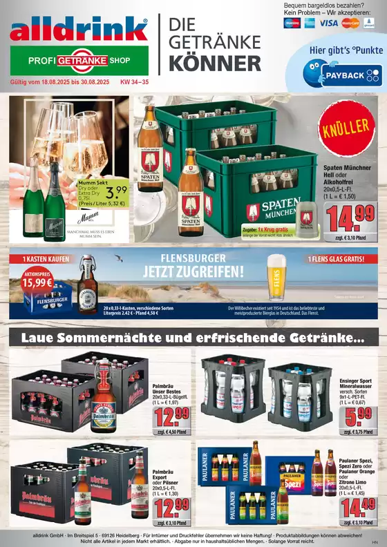 alldrink Katalog in Wiesbaden | Große Auswahl an Angeboten | 2025-08-17T00:00:00.000Z - 2025-08-30T00:00:00.000Z