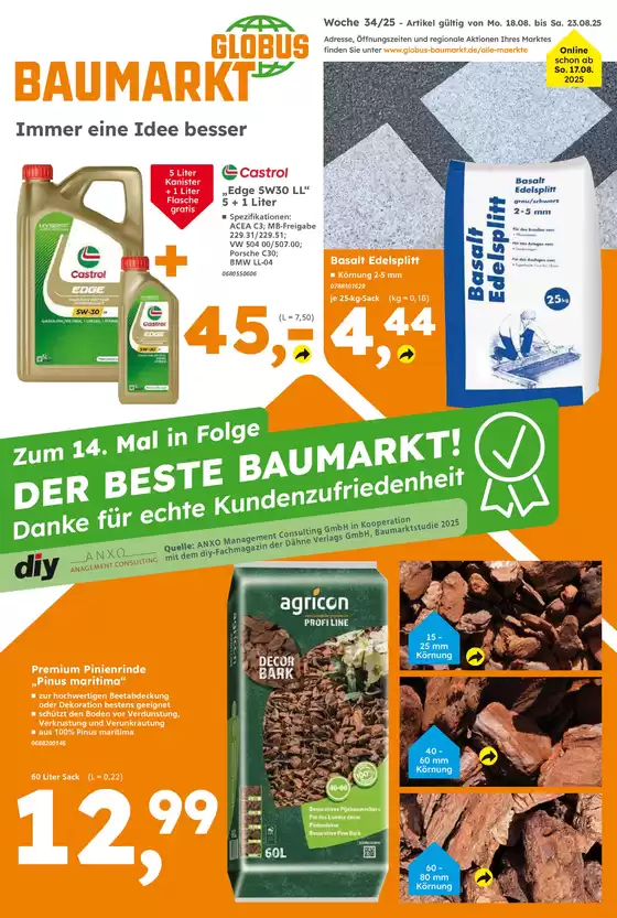 Globus Baumarkt Katalog in Stralsund | Exklusive Schnäppchen | 2025-08-17T00:00:00.000Z - 2025-08-23T00:00:00.000Z