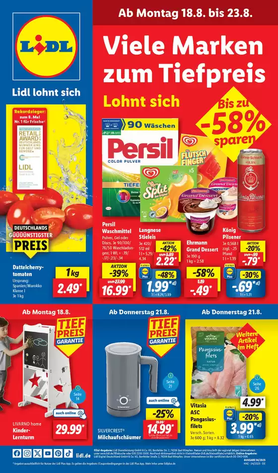 Lidl Katalog in Potsdam | Tolles Angebot für Schnäppchenjäger | 2025-08-18T00:00:00.000Z - 2025-08-23T00:00:00.000Z