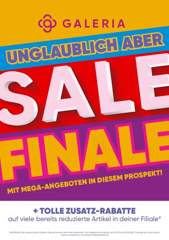 Galeria Karstadt Kaufhof Katalog in Bonn | Galeria Karstadt Kaufhof Angebote | 2025-08-20T00:00:00.000Z - 2025-08-26T00:00:00.000Z