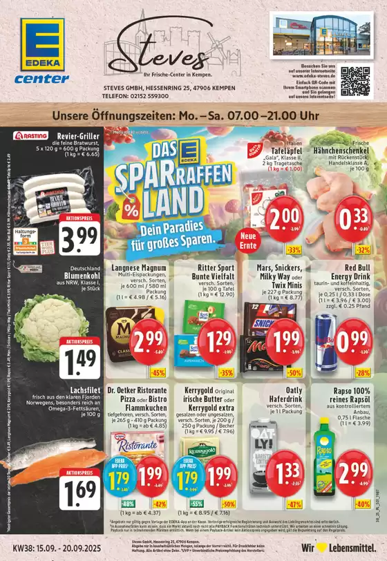 EDEKA Katalog in Moers | Rabatte und Aktionen | 2025-09-14T00:00:00.000Z - 2025-09-20T00:00:00.000Z