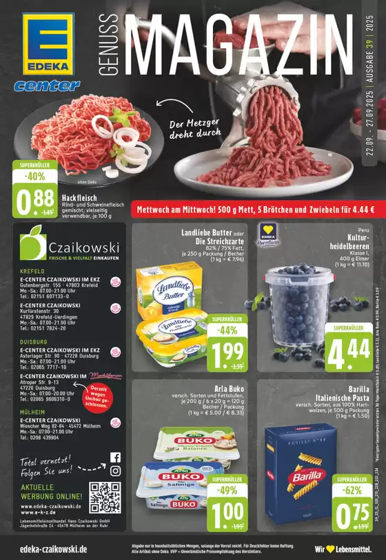 EDEKA Katalog in Willich | Jetzt sparen mit unseren Deals | 2025-09-21T00:00:00.000Z - 2025-09-27T00:00:00.000Z