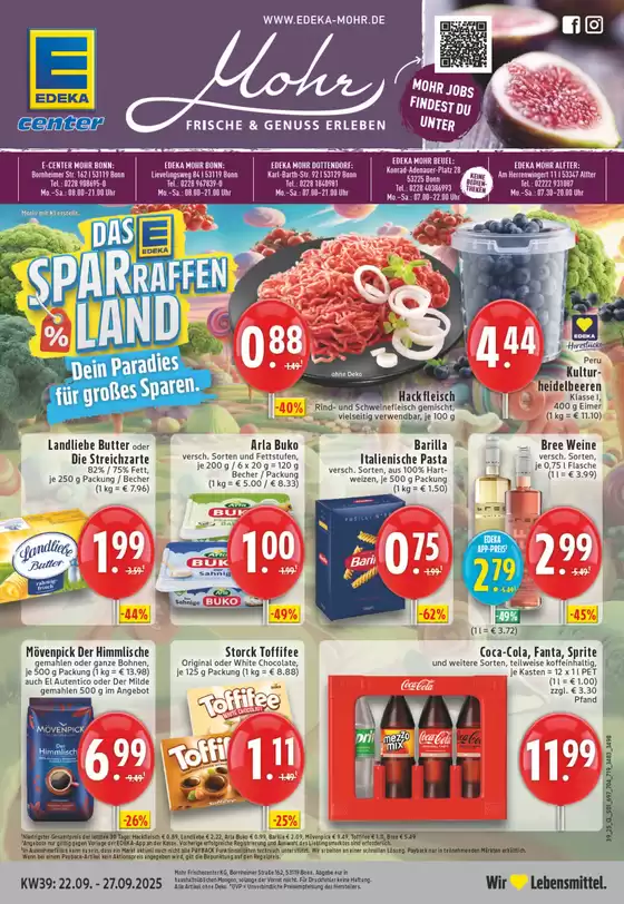 EDEKA Katalog in Bonn | Attraktive Sonderangebote für alle | 2025-09-21T00:00:00.000Z - 2025-09-27T00:00:00.000Z